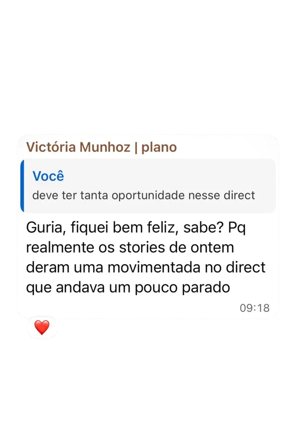 Print de feedback de aluna
