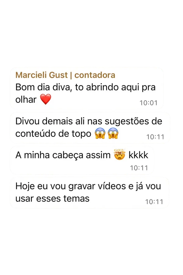 Print de feedback de aluna