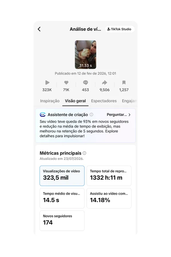 Print de métricas de resultados