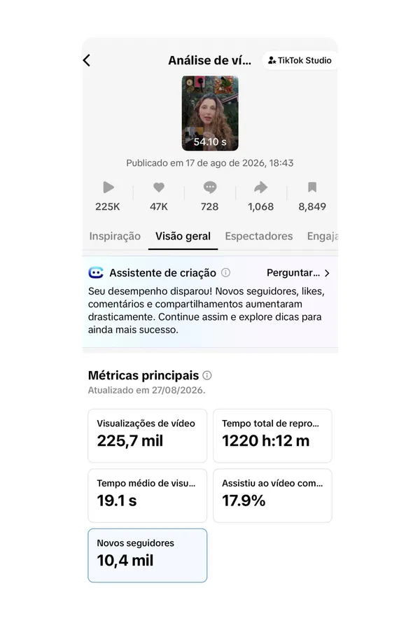 Print de métricas de resultados
